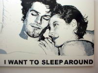 I want to sleep around. 33ins x 51ins .Household paint on MDF.1 200.jpg
